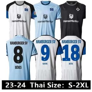 23 24 Hamburg SV Voetbalshirt VAGNOMAN ONANA LEIBOLD REIS DUDZIAK 23 2024 HSV Heren Kinderset Voetbalshirt Uniform