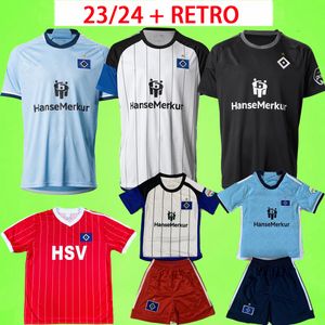 23/24 Hamburger SV voetballen Jerseys Kids Kit Men Sets 2023 2024 Retro 1983 1983 Voetbalshirt 83 84 Dompe Glatzel Konigsdorffer Nemeth Reis Meffert Pherai Benes