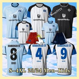 23 24 Hamburger SV Soccer Jerseys Vagnoman Konigsdorfer Onana Leibold Benes Reis Kittel Glatzel Bilbija Dudziak 23 2024 HSV Chemises de football pour hommes Uniformes Kits pour enfants