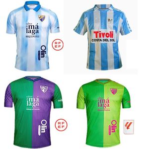 23/24 HOGAR/AJUSTE CF Jerseys de fútbol de Malaga Juanpi Luis Munoz Febas Adrian Football Wishs Burgos Casas Juankar Camisetas de Futbols Juande Febas Uniformes Men Kits Kits Kits Kits