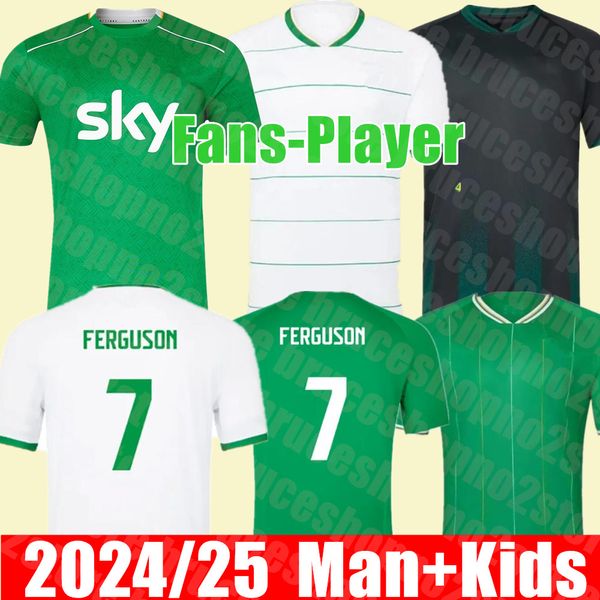 Nouveau 2024 2025 Clover Home loin Irlande Accueil Jerseys de football Kit DOHERTY DUFFY Away Euro National Team Egan Brady Keane McCabe Chemise de football Hommes Enfants Uniforme