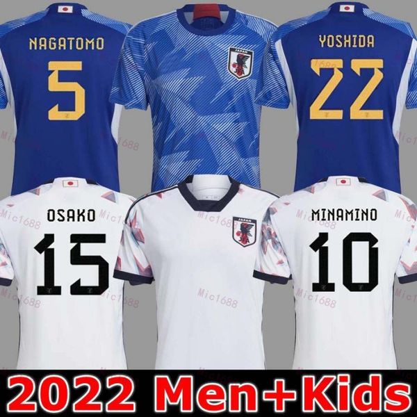 23 24 Accueil Japon Jerseys de football Dessin animé Isagi Atom Tsubasa Minamino Asano Doan Kubo Ito Femmes Enfants Kit 2024 Japonais Uniforme spécial Chemise de football Fan