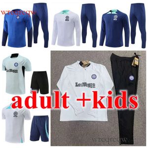 23 24 Inter Lautaro Chandal Futbol Soccer o Suit de formation 2023 2024 S Camiseta de Foot Adult Tracksuit Costumes Uniforms Hommes et enfants Kits survivent