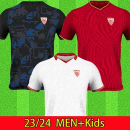 23 24 Maillot de football ISCO Sevillas FC LAMELA PAPU GOMEZ Chemises de football SUSO MUNIR Y.EN NESYRI 2024 2023 RAFA MIR Menkits Kit enfants