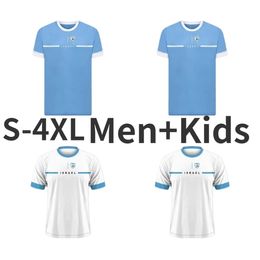 23 24 Jerseys de football d'Israël Camisetas de futbol à domicile troisième adulte bleu et blanc maillots de football maillots de pied à manches courtes hommes enfants uniformes personnalisés S-XXXXL hauts