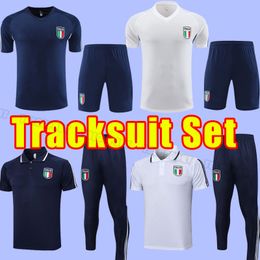 23 24 Italia BONUCCI voetbaltrainingspakken 2023 2024 Home Away VERRATTI JORGINHO INSIGNE Belotti CHIESA BARELLA CHIELLINI ItalyS Immobile trainingstenue voetbalshirt