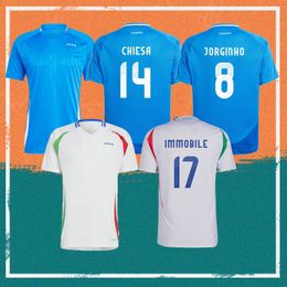 23/24 Italia CHIESA Voetbalshirts 2023 Italië BELOTTI VERRATTI BARELLA PELLEGRINI Shirt INSIGNE IMMOBILE LORENZO ZANIOLO JORGINHO Kindertenue Voetbaluniform