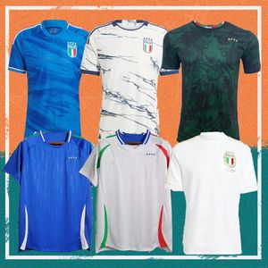 23/24 Italia Chiesa Voetbalshirts 2023 Italië 125e Raspadori Verratti Barella Donnarumma Shirt Totti Lorenzo Politano Zaniolo Miretti Voetbaluniform