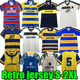 1993 1995 Parma Calcio Retro Soccer Jerseys 1996 1997 1998 1999 Kits de camisa de fútbol vintage de Palma 2000 2001 2002 03 04 Stoichkov Buffon Veron Classic Sports Uniform