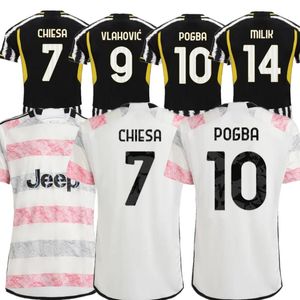 2023 Juve OKntus McKENNIE MILIK voetbal jersey 23 24 VLAHOVIC POGBA LOCATELLI CHIESA ARTHUR BONUCCI CUADRADO voetbal Heren shirt Kids kit