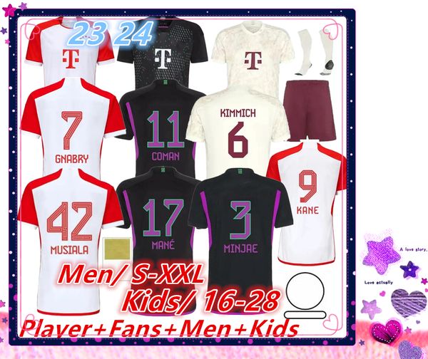 23 24 Kake Football Jersey Bayern Munich Men's's Set S-xxl Outdoor Football Fan Player Edition Sweatshirt Joon Cancelo Neuer Musiala Children's Sweatshirt Kit 16-28