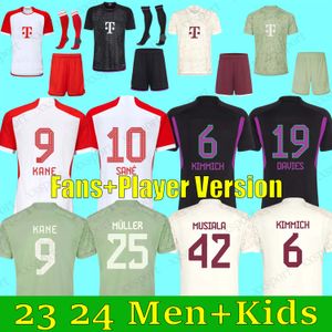 23 24 Kane Bayern Soccer Jerseys SANE KIMMICH MUNICH MULLER DAVIES COMAN 2023 2024 Camisa de fútbol en casa Goretzka Gnabry Mane Jersey Musiala Men Kits Kit Kit uniformes