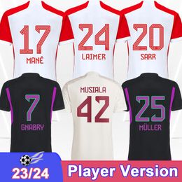 23 24 Kimmich Gnabry Player Version Mens voetbaltruien Goretzka Kane Sane Coman Davies Muller Home Away 3rd Football Shirts Adult Uniformen