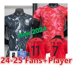 Zuid-Korea Voetbalshirt Nieuw 2024 2025 HEUNG-MIN SON KANG IN LEE Nationaal Team 24 25 Voetbalshirt Heren Kindertenue Set Thuis Uit Heren Uniform Rood Zwart Fan Speler Versie66