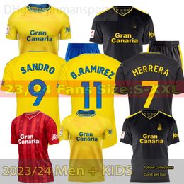 23 24 Las Palmas Soccer Jerseys JONATHAN VIERA 2023 2024 Maillots de Foot ROBER A. Lemos Araujo RODRYGO ONTIVEROS CASTRO MALAGUISTA Hommes Maillot personnalisé pour enfants