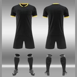 23 24 derniers ensembles d'arbitre de football adulte hommes maillot uniforme respirant professionnel 240122