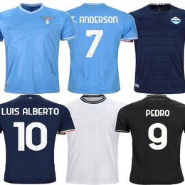 23 24 Lazio Immobile voetbalshirts maglie 23 24 IMMOBILE LUIS BASTOS SERGEJ BADELJ LUCAS J.CORREA ZACCAGNI MARUSIC herentenue voetbalshirt 10e verjaardag