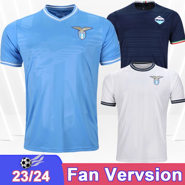 23 24 Lazio Mens Soccer Jerseys Pedro Immobile F.Anderson Kamada Luis Alberto Zaccagni Lazzari Marusic Home Away 3rd Football Shirts