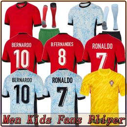 2024 Euro Portugal voetbaltruien Joao Felix Pepe Bermardo B.Cernandes Camisa de Futebol J.Moutinho voetbalhirt Mannen Kids Kit Women Ronaldo Portugees
