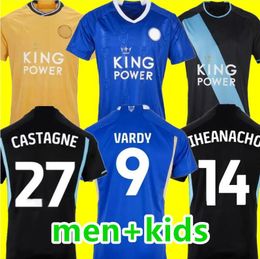 23 24 Leicester voetbalshirts City VARDY Daka MADDISON TIELEMANS NDIDI AYOZE Barnes doelman Schmeichel Lookman 2023 2024 heren kindertenue voetbalshirt jersey 9898