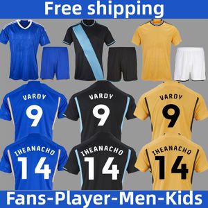 23/24 VARDY Fans heren kindertenues Leicester Home away 3e voetbalshirts IHEANACHO voetbalshirts WINKS MAVIDIDI DEWSBURY-HALL NDIDI McATEER voetbalshirts
