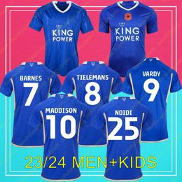 23 24 LeicesterS voetbalshirts IHEANACHO DEWSBURY-HALL BARNES Tielemans thuis weg VARDY MADDISON NDIDI LOOKMAN City 2023 2024 voetbalshirt uniformen heren kindertenue