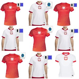 24/25 Nueva Polonia Lewandowski Venta caliente camisetas de fútbol rojas y blancas Polonia KRYCHOWIAK GROSICKI Zielinski Milik Zalewski Szymanski Camiseta de fútbol polaca Hombres kit