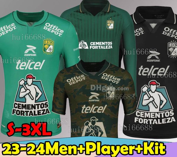 23/24 Liga MX Club Leon Soccer Jerseys 2023 2024 DAVILA CAMPBELL MONTES MORENO MENA LUIS CASTILLO YORIO TESILLO RAMIREZ hommes maillot de football à domicile