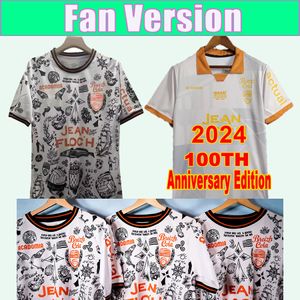 23 24 LORIENT MENS SOCCER JERSEYS TATOO SPECIAL Edition Grbic le Fee Bozok Boisgard Marveaux 2024 100th Anniversary Edition Football Shirts Sleeve Short