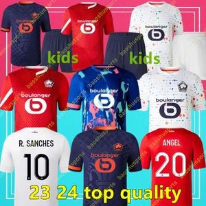 23 24 LOSC Lille 2Soccer Jerseys UMTITI Blanc Cabella J David Yazici Ounas Maillot de football 2023 2024 Lille Olympique M.BAYO Maillot Adulte Enfants Kit ZHEGROVA Équipement