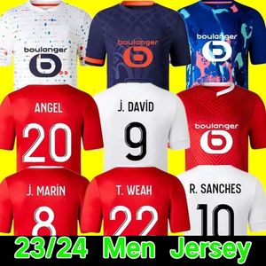 23 24 Losc Lille voetbaltruien 2023 2024 Beige Tops Tee Bamba Yazici Football Shirts Jikone R.Sanches T.Weah L.araujo Maillots Away Dirth 3rd Adult Kids Kit Jersey