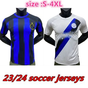 23 24 Jerseys de fútbol de Lukaku 2023 2024 Barella Vidal Lautaro Eriksen Inter Dzeko Correa lejos Tercer uniformes de Milans Camisa de fútbol Men Jersey S-4XL