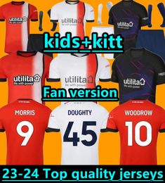 23 24 Luton Town Soccer Jerseys Bradley 2023 2024 Burke Hartson Billy Donaghy Bingham Curtis Lansbury Berry Mick Home Away Hommes Troisième Jersey Top Football Shirt Kit Enfants