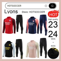 23 24 Lyons Pack Soccer Set Survetement 2023-2024 Lyonnais L.Paqueta Ol Aouar Traje de entrenamiento de fútbol