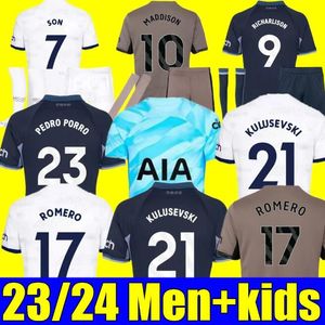 23 24 MADDISON SON Soccer Jerseys ROMERORICHARLISON KULUSEVSKI 2024 VAN DE VEN BISSOUMA JOHNSON Tottenham Kit de football chemise SPURS Top Hommes enfants ensemble