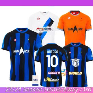 23 24 Inter Soccer Jerseys Barella Maglia Milano Lautaro Ninja Turtles Football Transformers Thuram Frattesi Bastoni Star Trek Edition Special Edition Shirts