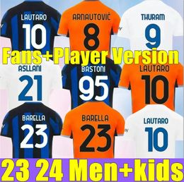 23 24 ALEXIS Maglia Inters voetbalshirt Kid Kit TraNSforMERs Special 2024 voetbalshirt MILANS Maglie Fan Player-versie LAUTARO CALHANOGLU BARELLA THURAM