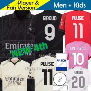 23 24 Maglia Milan GIROUD RAFA LEAO PULISIC 4e voetbalshirt voor kinderen 2023 2024 thuis uit 3e voetbalshirts Calcio Maillot TOMORI THEO Pleasures Fourth AC