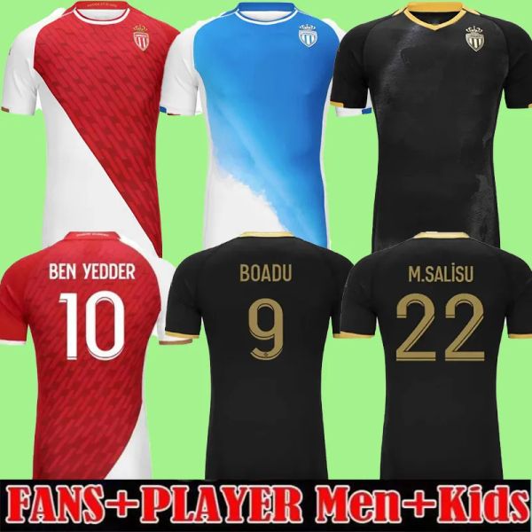 23 24 Maillot Monaco Soccer Jerseys Kids Kit Training Football Shirt 2023 2024 Home Away Troisième Survetement De Foot BOADU