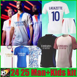 24 25 Maillot de Foot Lyon voetbaltruien 2024 2025 Olympique Lyonnais ol Digital Dembele fans speler voetbal shirts Traore Memphis Men Football Jersey Kids Kit