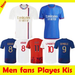 23 24 Maillot LyonES voetbalshirts 2023 2024 Olympique Lyonnais OL Digital Fourth Shirts CAQUERET TOLISSO JEFFINHO OL AOUAR Heren voetbalshirt Kinderkits