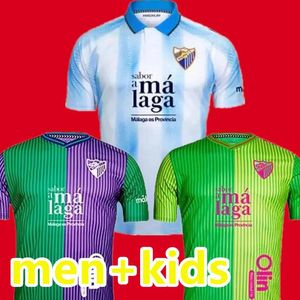 23 24 Malaga Away Soccer Jerseys 2023 2024 CF Malaguista JCASTRO Ontiveros Juanpi Maillots De voet shirt Santos Adrian Away Football Uniform Men Kids Kit