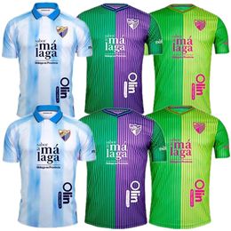 23/24 Malaga Voetbalshirts 2023 2024 JUANPI Luis Munoz Febas ADRIAN CF Voetbalshirt Burgos Casas Juankar camiseta de fUtbol Juande Febas Uniformen