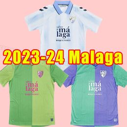 23/24 Malaga voetbaltruien Malaga 2023 2024 K. Bare Jersey Juanpi Adrian voetbalhemd Juankar Camiseta de futbol CF Juande Men Kids Kit Socks Full Sets Shirts