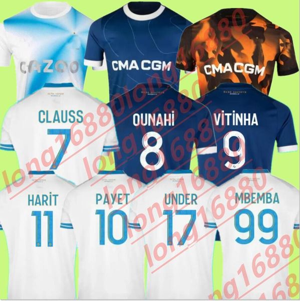 23 24 Marsella camisetas de fútbol CUISANCE GUENDOUZI ALEXIS PAYET CLAUSS maillot foot 2023 hombres niños kit VERETOUT HARIT bajo OM Olympique camiseta de fútbol camisetas top