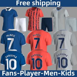 23/24 Maillots de football des fans de MCNEIL EVerTo Accueil troisième maillots de football à l'extérieur DANJUMA GANA ONANA DELE BETO maillots de football CALVERT LEWIN kits pour enfants