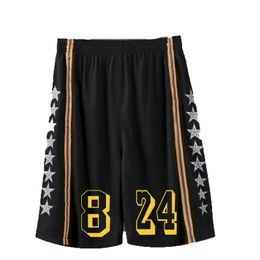 23# 24# Heren Basketbalshorts Gratis aangepaste kindershorts Basketbal Mannelijke Voetbaltraining Hardlopen Fitness Workout Zwart Kort 240306