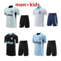 23 24 hommes Inters Milano Tracksuit Football Jersey Polo Set Adult Training Training Soccer Jerseys 2023 2024 HOMMES HEPS CORF