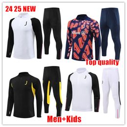 24 25 hommes enfants survêtement de football maillot de sport à manches longues 2024 JUVE survêtement de football survêtements de football survetement pied chandal futbol veste jogging