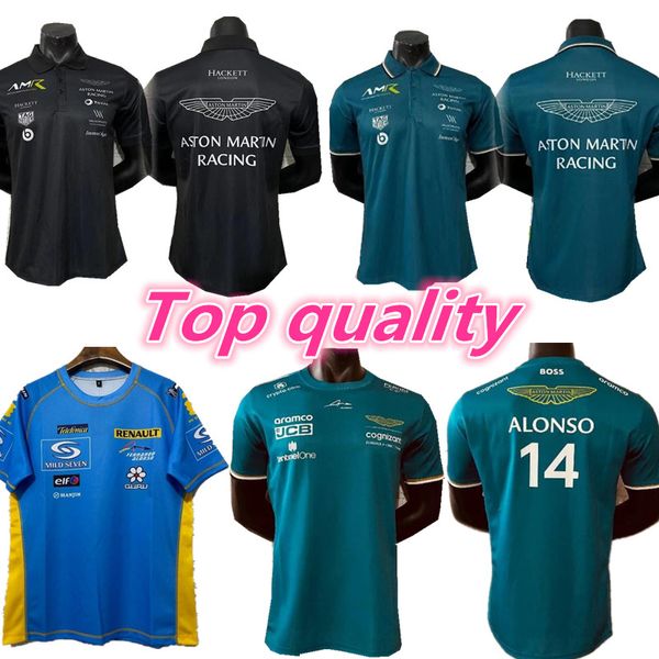 23 24 T-shirts pour hommes Aston Martin Jersey T-shirt AMF1 2023 T-shirt officiel Fernando Alonso pour hommes Formula 1 Racing Suit F1 Shirt MOTO Motorcyc Tees 0228H23